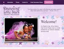 Tablet Screenshot of dancinglittlestarsorlando.com